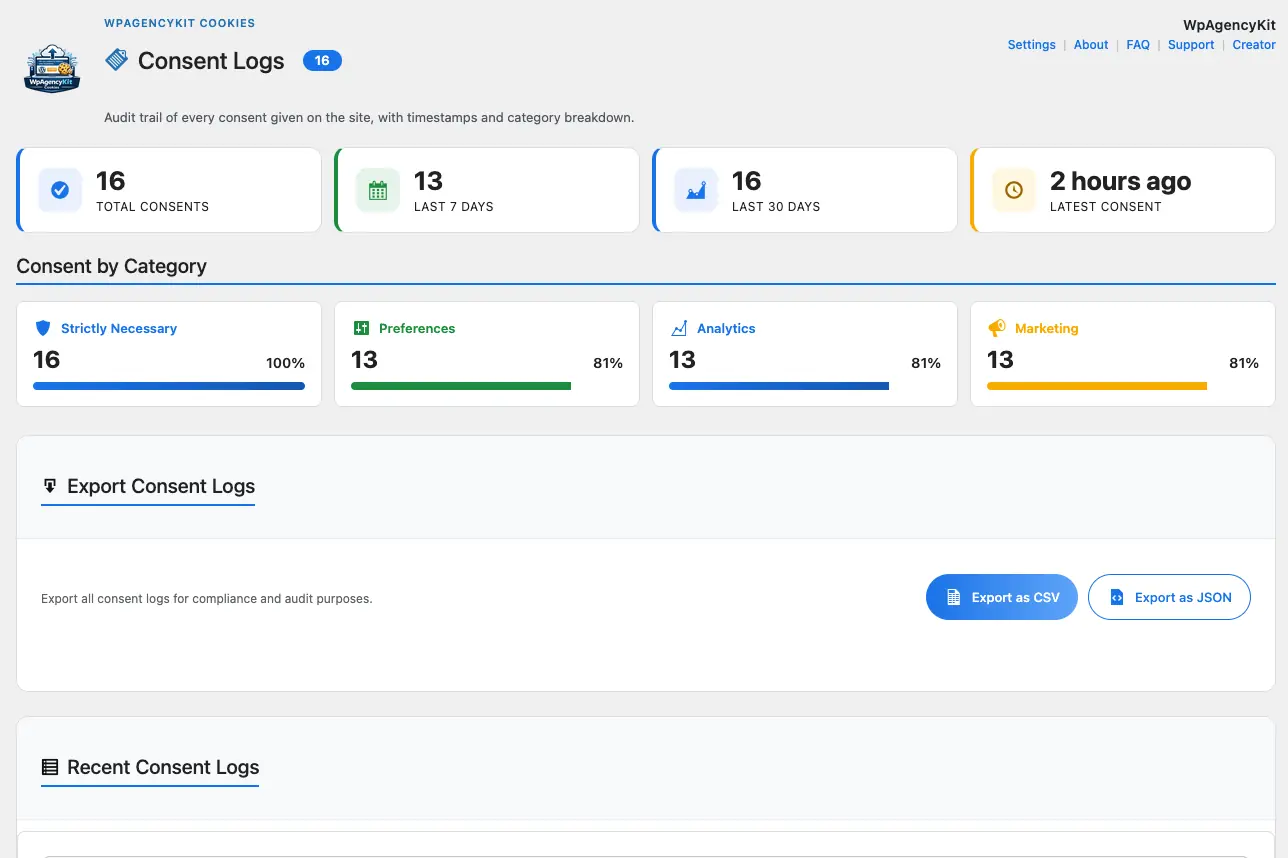 WPAK-Cookies screenshot