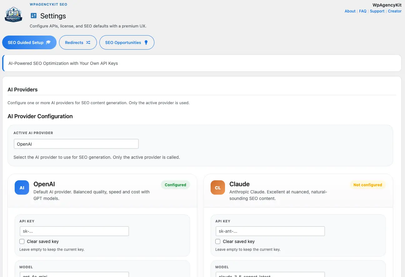 WPAK-SEO screenshot