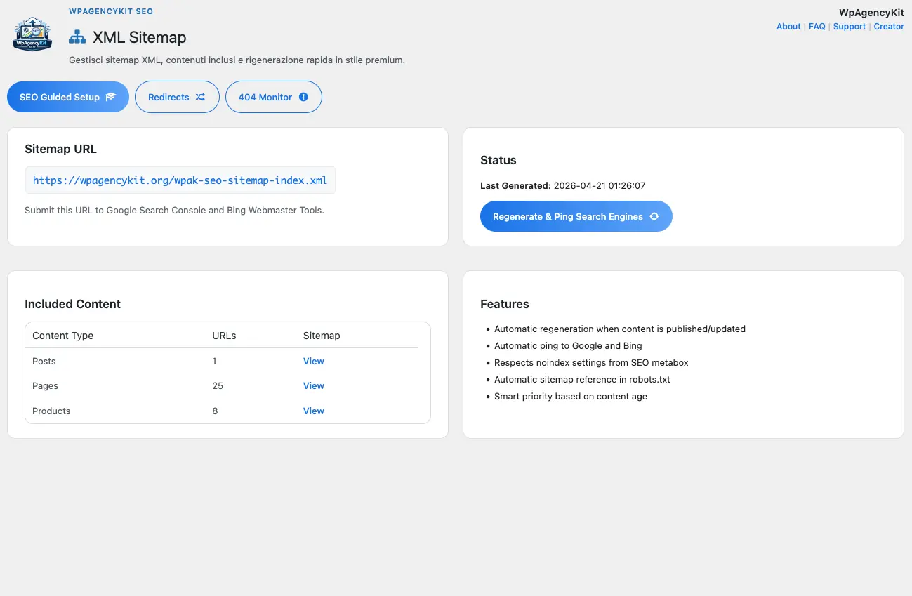WPAK-SEO screenshot