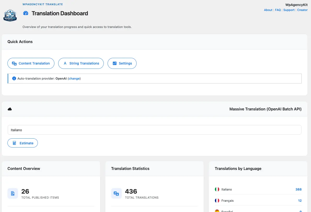 WPAK-Translate screenshot