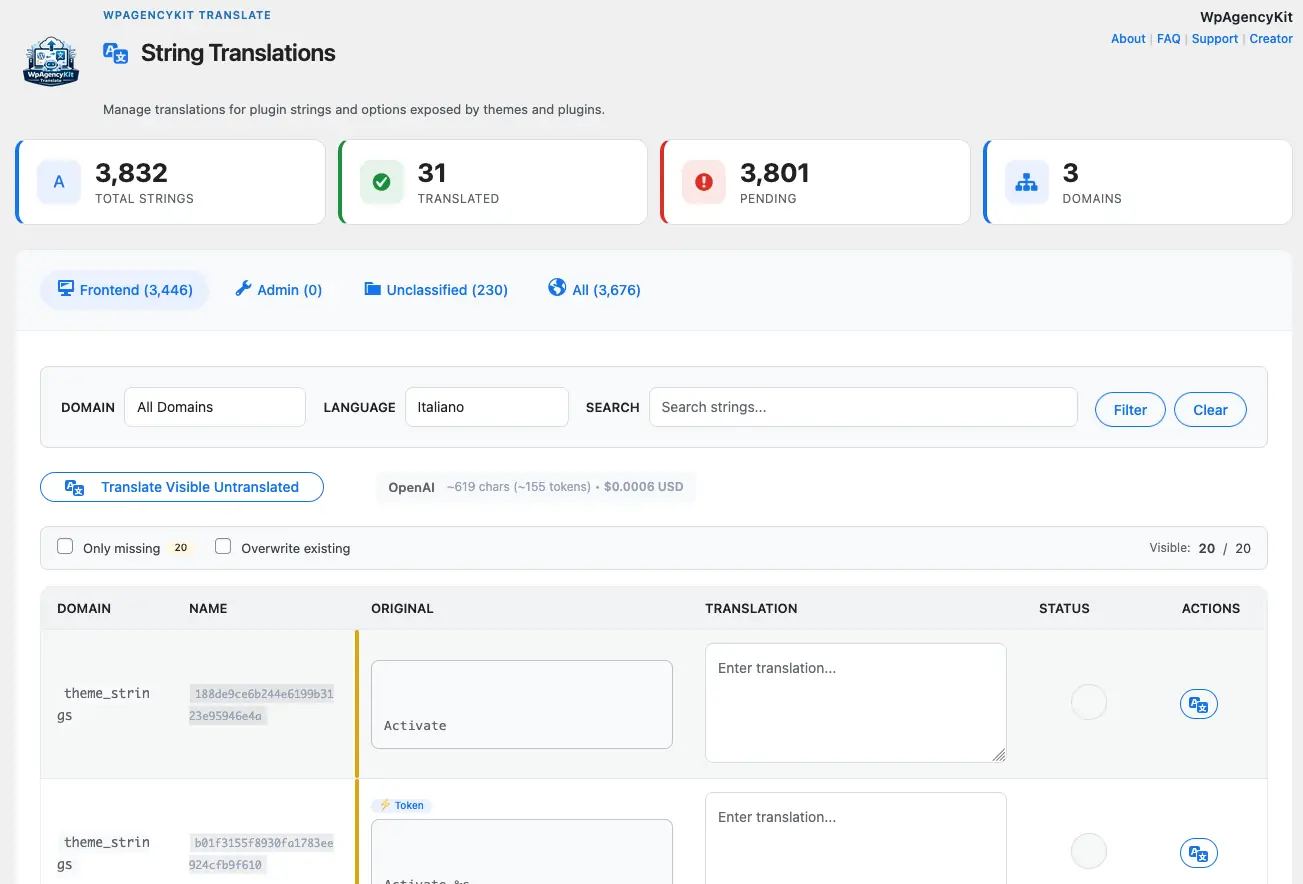 WPAK-Translate screenshot