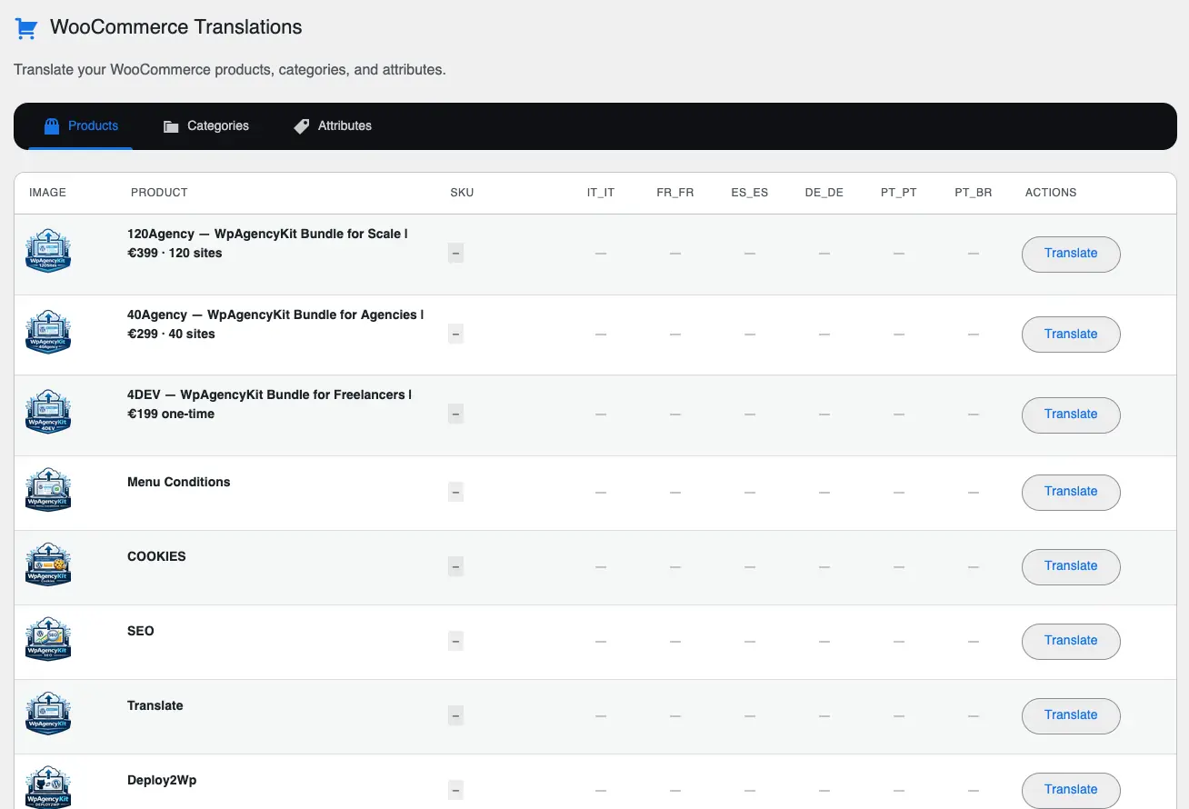 WPAK-Translate screenshot