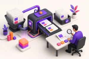 WordPress SEO metadata moving through automated and manual agency review paths